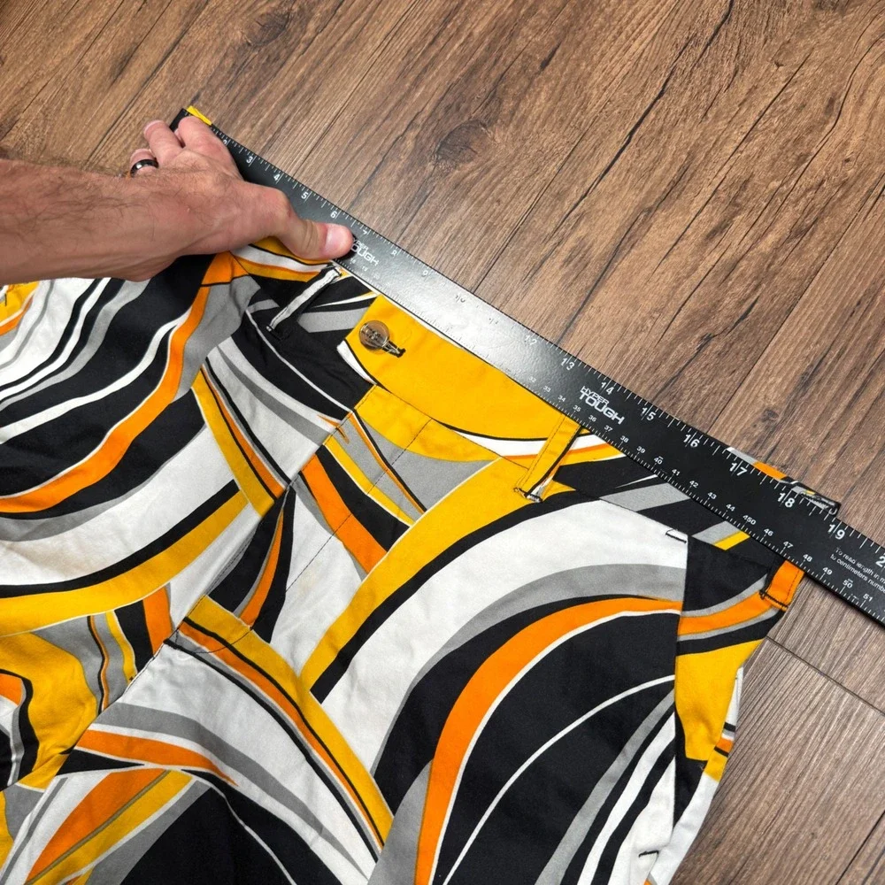 Loudmouth Golf Shorts Mens 38 Shagadelic Orange Psychedelic Swirl‎ Retro Bold